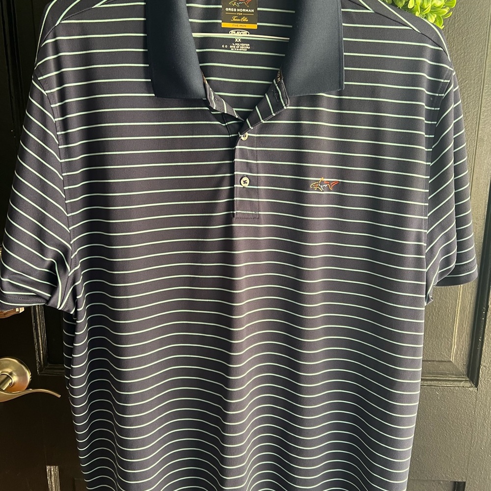 Greg Norman Collection Men's Striped Polo